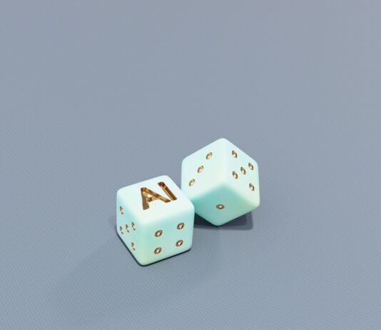 AI 기반 건강 관리, 맞춤형 예방과 치료의 새 시대 열다 Two dice with ai letters and dots